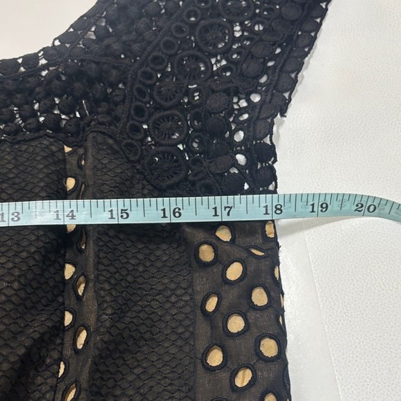 Nanette Lepore Black Crochet & Eyelet Crop Top - Picture 11 of 16